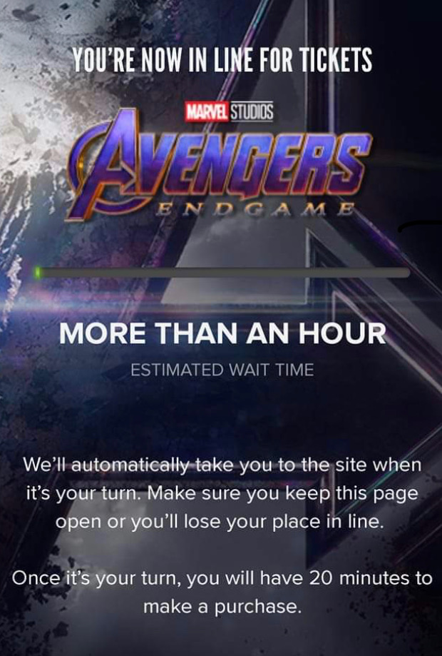 Fandango Has Line for Avengers: Endgame Advance Ticket Sales