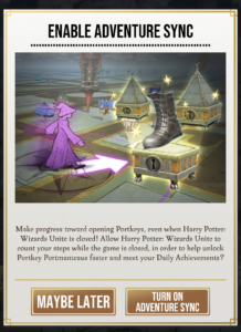 Harry Potter: Wizards Unite Adventure Sync